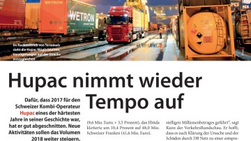 Hupac nimmt wieder Tempo auf