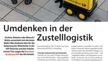 Umdenken in der Zustelllogistik