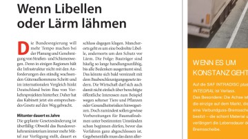 Verkehrs-Infrastruktur: Wenn Libellen oder Lärm lähmen