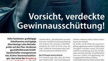 Vorsicht, verdeckte Gewinnausschüttung!