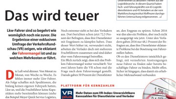 Das wird teuer