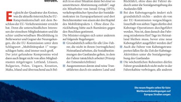 Fortschritte beim Mobilitätspaket