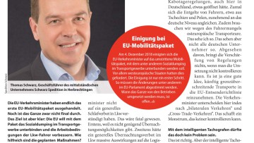 Was kritisieren Sie am EU-Mobilitätspaket?