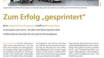 Zum Erfolg "gesprintert"