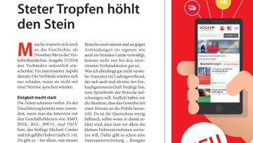 Zusammenarbeit der Verbände: Steter Tropfen höhlt den Stein
