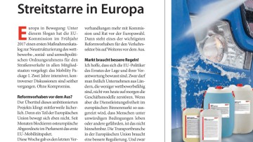 EU-Mobilitätspaket: Streitstarre in Europa