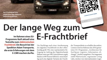 Der lange Weg zum E-Frachtbrief