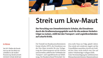 Streit um Lkw-Maut