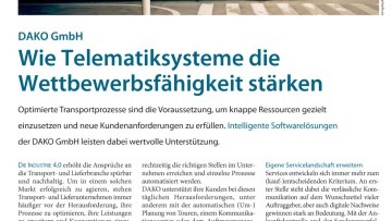 DAKO GmbH: Wie Telematiksysteme die Wettbewerbsfähigkeit stärken