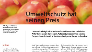 Umweltschutz hat seinen Preis