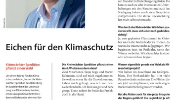 Eichen für den Klimaschutz