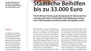 Staatliche Beihilfen bis zu 33.000 Euro