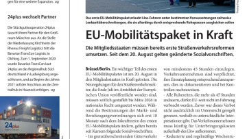 EU-Mobilitätspaket in Kraft