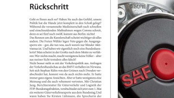 Stillstand war mal Rückschritt