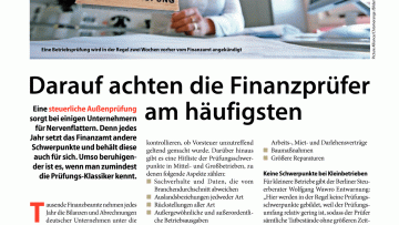 Darauf achten die Finanzprüfer am häufigsten