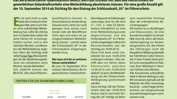 Stichtag 10. September 2014: Der Countdown läuft!