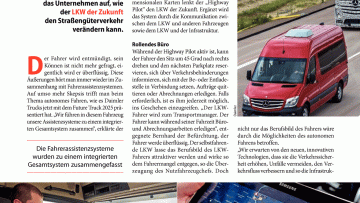 Der Truck, der um die Ecke schaut