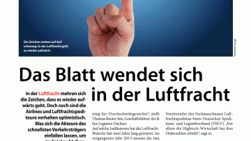 Das Blatt wendet sich in der Luftfracht