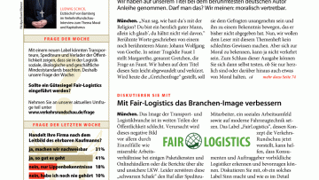 Diskutieren Sie mit: Mit Fair-Logistics das Branchen-Image verbessern