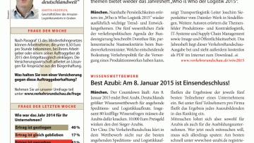 Die Logistik-Trends 2015