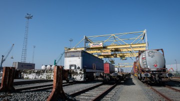 HUPAC train terminal im Hafen Antwerpen