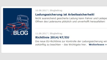 Neuer Blog zur Ladungssicherung