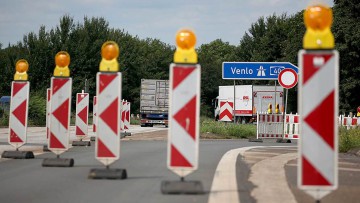 A40-Rheinbrücke, Neuenkamp, Baustelle