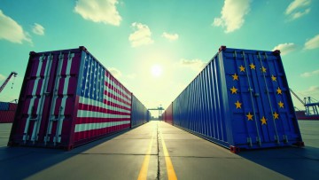 USA und EU Container