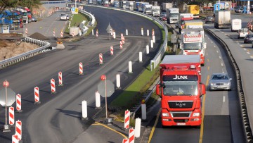 Baustelle auf der A1