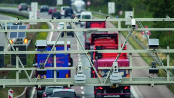 Straße, Lkw, Stau, Autobahn