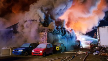 Brand, Lagerhalle, Zossen