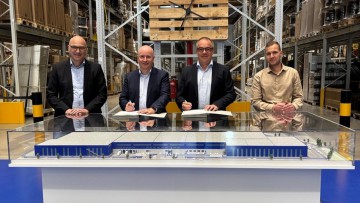 v.l.n.r.: Christian Siener, Reiner Eckhardt, Andreas Mayer und Henning Brands freuen sich über die Kooperation