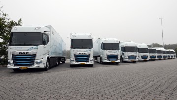 Erste Testfahrt mit den neuen Elektro-Lkw von DAF