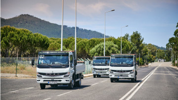 Der Next Generation eCanter auf öffentlichen Straßen nahe Autodromo do Estoril