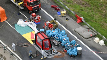 Verkehrsunfall, Gefahrtgut. Lkw