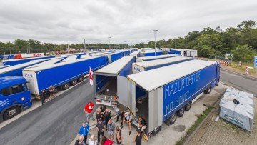 Lkw-Fahrer in Gräfenhausen streiken