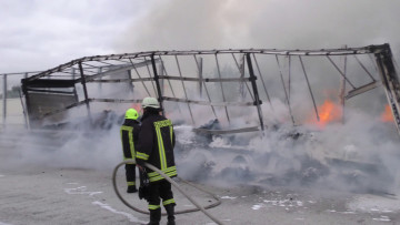 A14-Brücke muss nach Lkw-Brand saniert werden