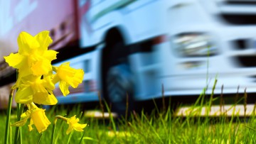 Lkw im Frühling