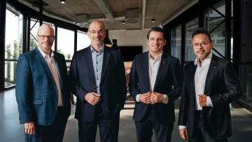 Der neue Hellmann Vorstand ab Januar 2025: Martin Eberle, Jens Drewes, Stefan Borggreve, Madhav Kurup (v.l.n.r.) 