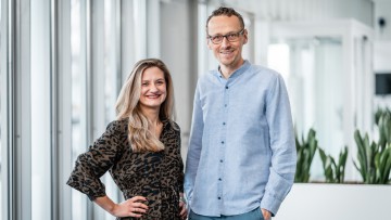 Carina Tüllmann, CCO der Open Logistics Foundation, und Andreas Nettsträter, CEO der Open Logistics Foundation. (c) Open Logistics Foundation 