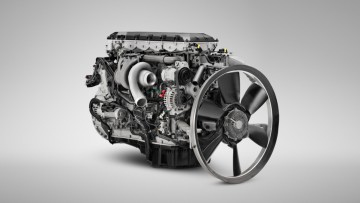 Seitenansicht des neuen Super-11-Dieselmotors von Scania