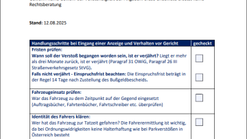 Checkliste: Was tun bei Anzeige wegen Falschparken?