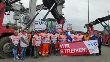 Warnstreik am DB-Terminal in Regensburg