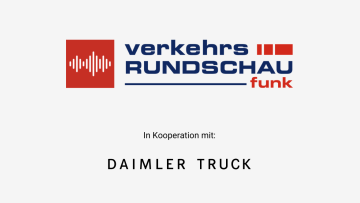 Logo von VerkehrsRundschau Funk mit Logo von Daimler Truck