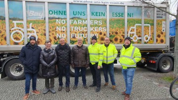 Bay Logistik auf der Protestaktion in Berlin