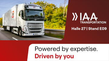 Lkw von TIP Trailer Services auf dem Weg zur IAA Transportation