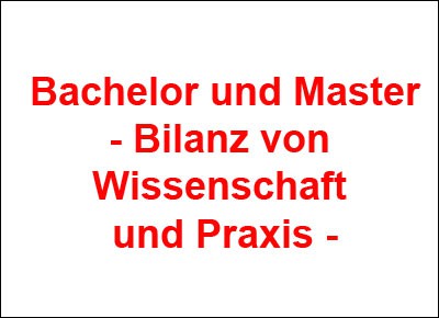 Bachelor oder Master? Verschiedene Statements