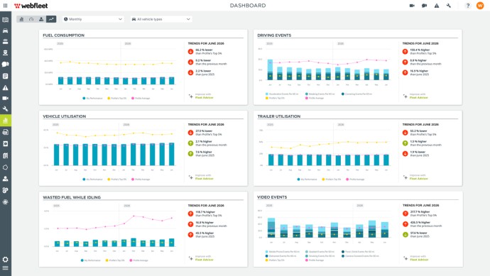 Screenshot Webfleet Fleet Insights