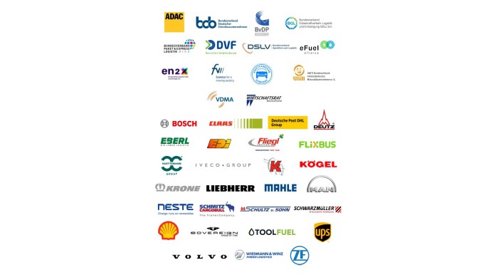 Unterstützer-Logos für HVO-Krafstoff