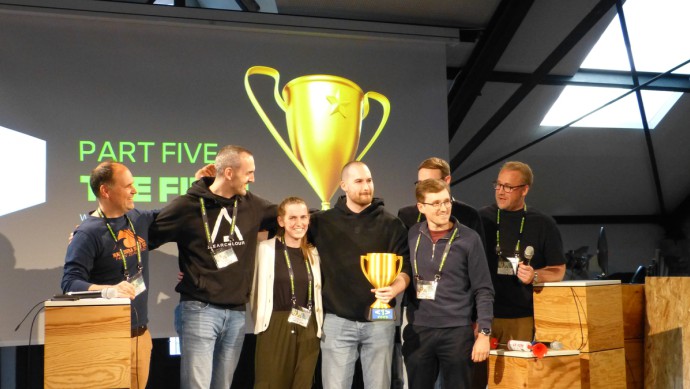 Das Siegerteam des Hackathons von Lkw Walter